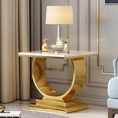 comprar Luz luxo aço inoxidável quadrado sala de estar sofá mesa de lado online manufacture