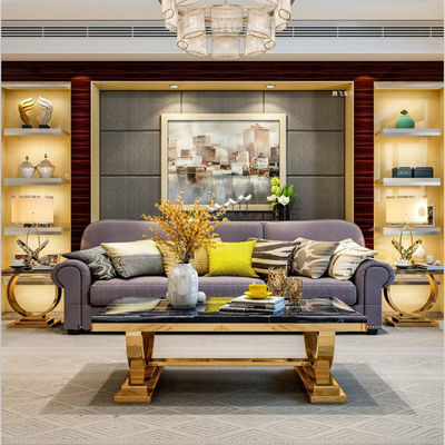 comprar Tabela de café de mármore quadrado com pernas de aço inoxidável online manufacture