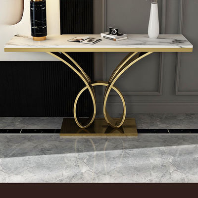 comprar Tabela de console de metal contemporâneo retangular com topo de mesa de mármore online manufacture
