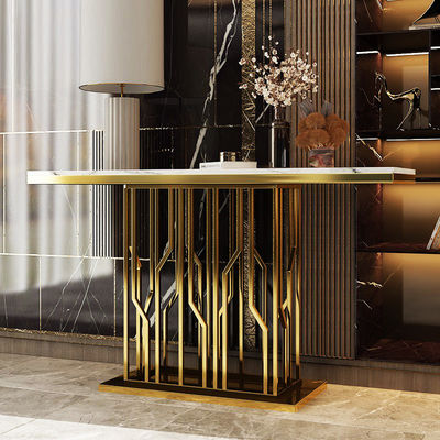 comprar 120cm comprimento de mármore estreito consola de entrada mesa com acabamento brilhante online manufacture