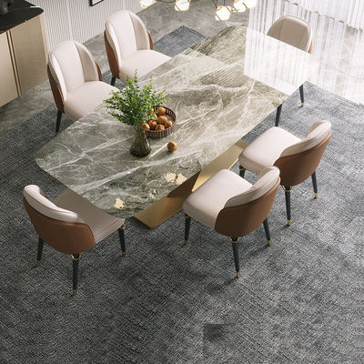 comprar Elegantes mesas de jantar de mármore com pernas de aço inoxidável - Encomendas em massa online manufacture