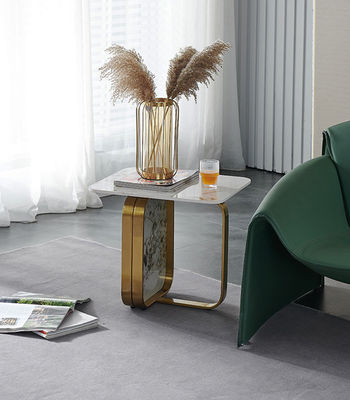 comprar Tabela final de café de aço inoxidável de mármore Tabelas ocasionais Combinação online manufacture