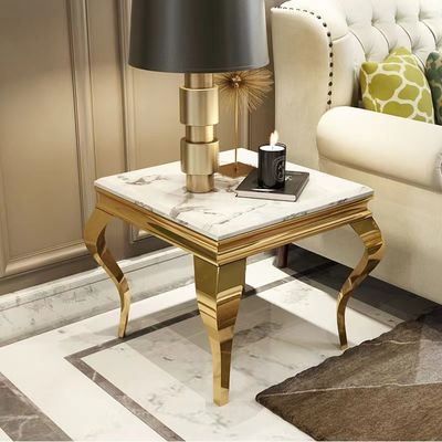 comprar Sofá quadrado de aço inoxidável mesa lateral para design elegante de casa online manufacture