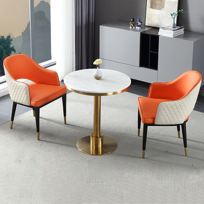 comprar Mesa de negociação de mármore com construção de aço inoxidável para hotéis online manufacture