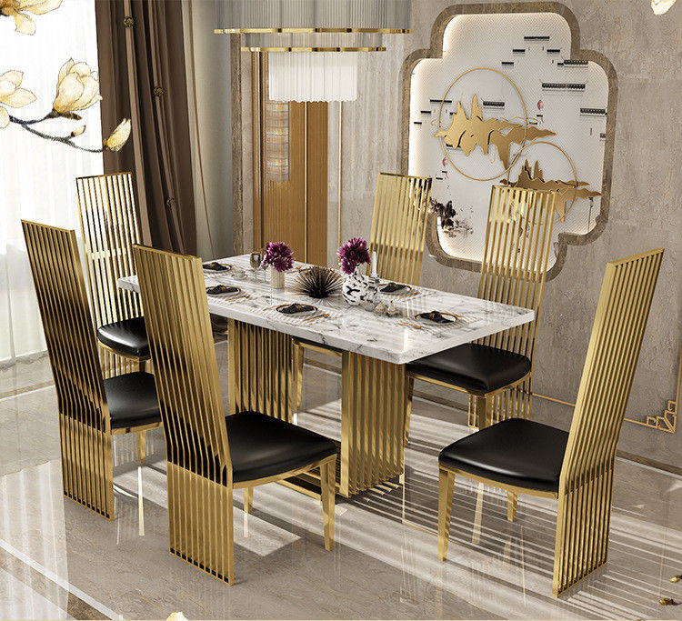 Mesa de jantar quadrada de mármore Tamanho do apartamento Mesa de cozinha Comprimento 1,8 m/2 m