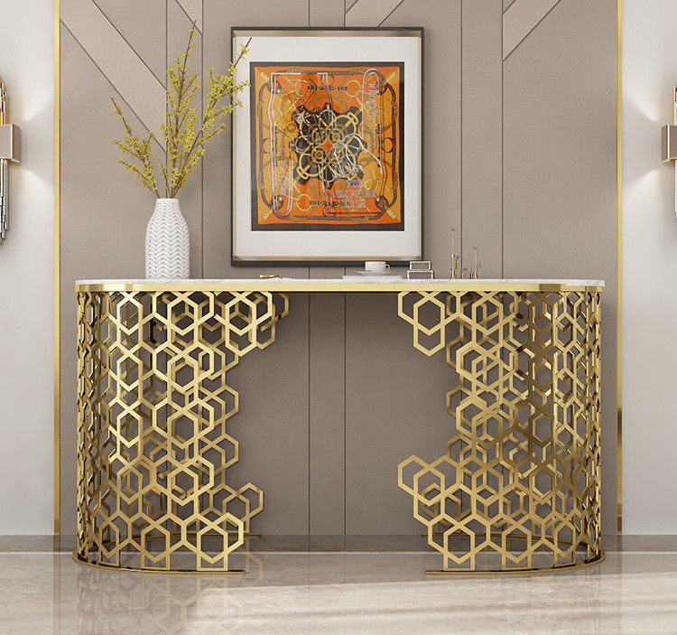 Tabela de entrada de mármore longo 120cm/150cm Cor personalizada